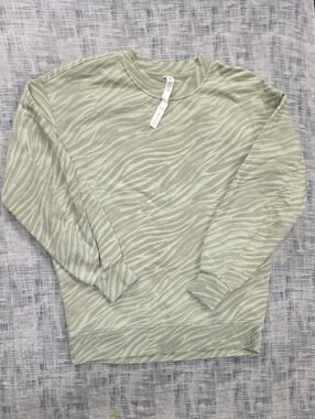 Lululemon Light Sage Zebra-Print Sweater